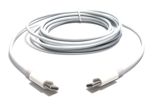 Type C Male to Male Data & Charging Cable White L:3m